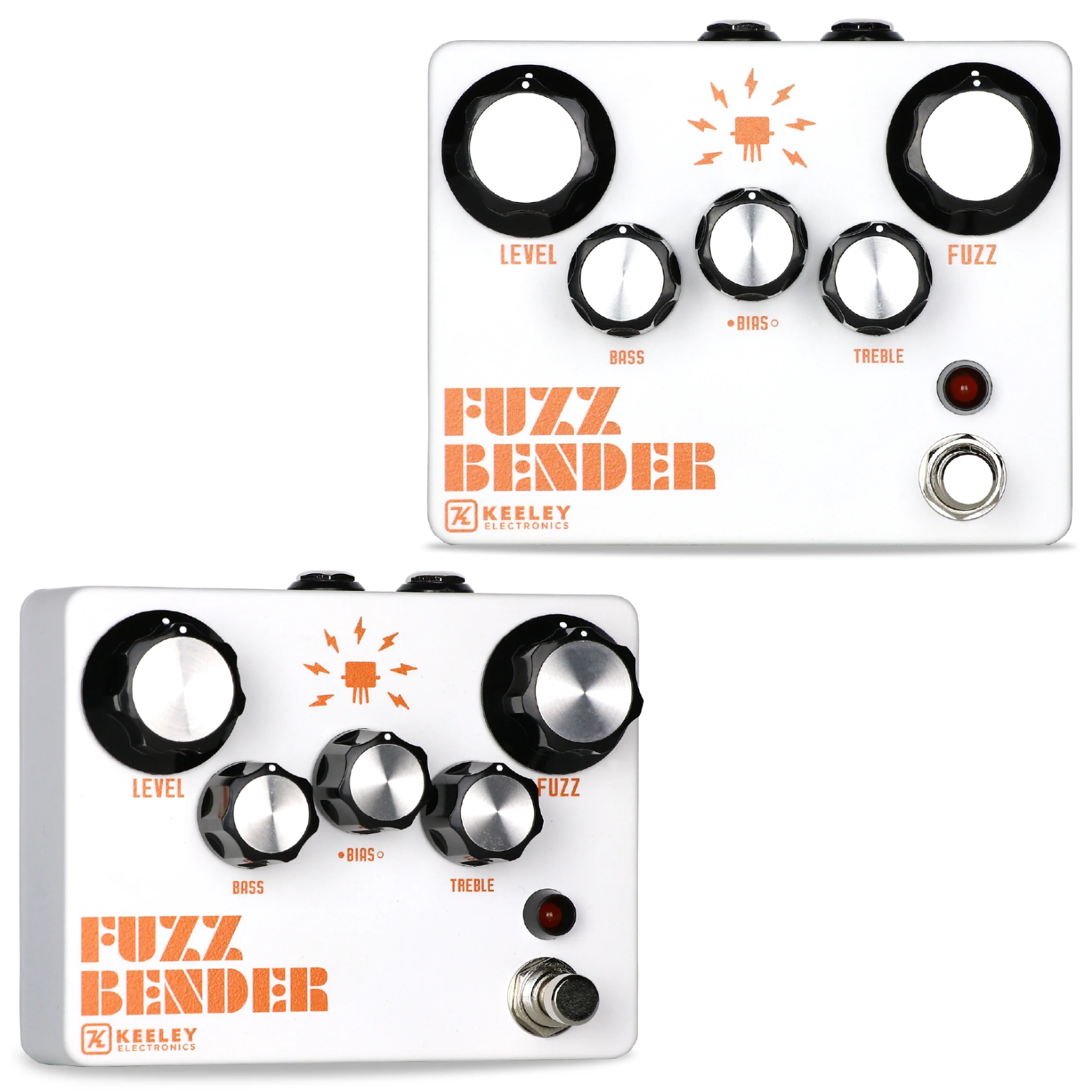 Keeley Fuzz Bender 3 Transistor Hybrid Fuzz, 3 Patch Cable - Bundle