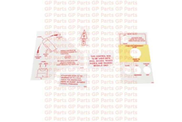 MEC 13558, DECAL KIT - 13413 JS CONTROL BOX