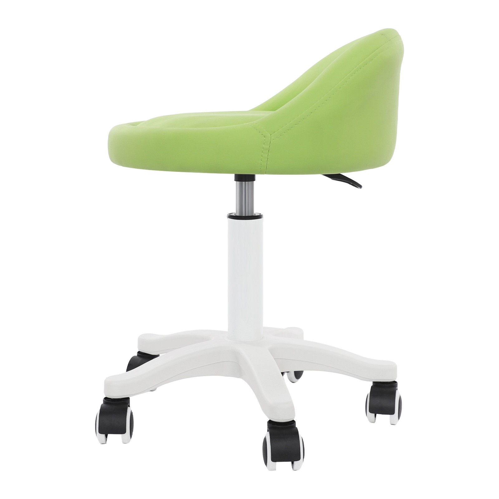 Adjustable Beauty Salon Chair Rolling Stool Rolling Stool with Low Backrest