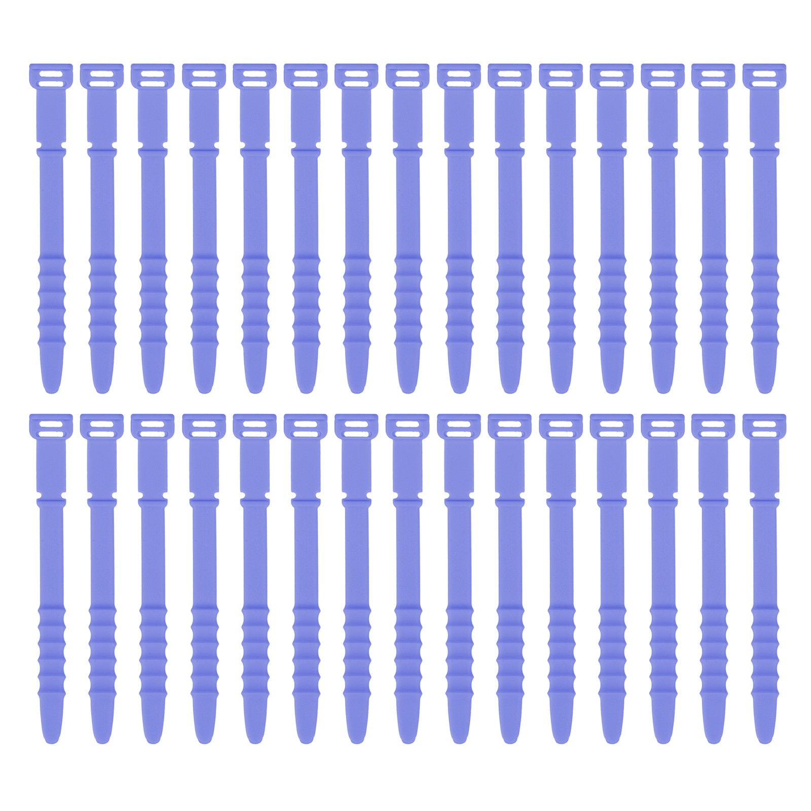 30Pcs Silicone Zip Ties 4.5 Inch Reusable Wire Ties Cable Organizer, Blue