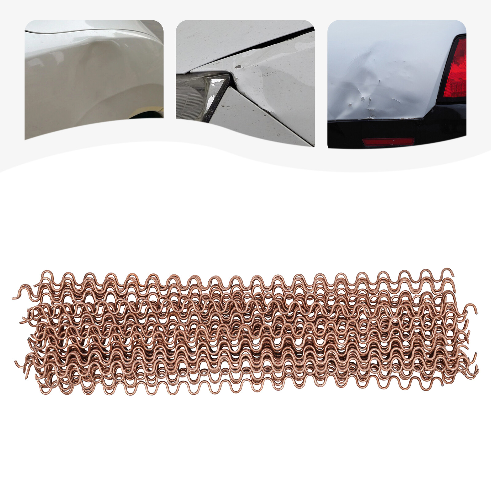 50PCS 33cm Wiggle Wire Wave Dent Repair Fix Spot Welding Thick Body Work Puller