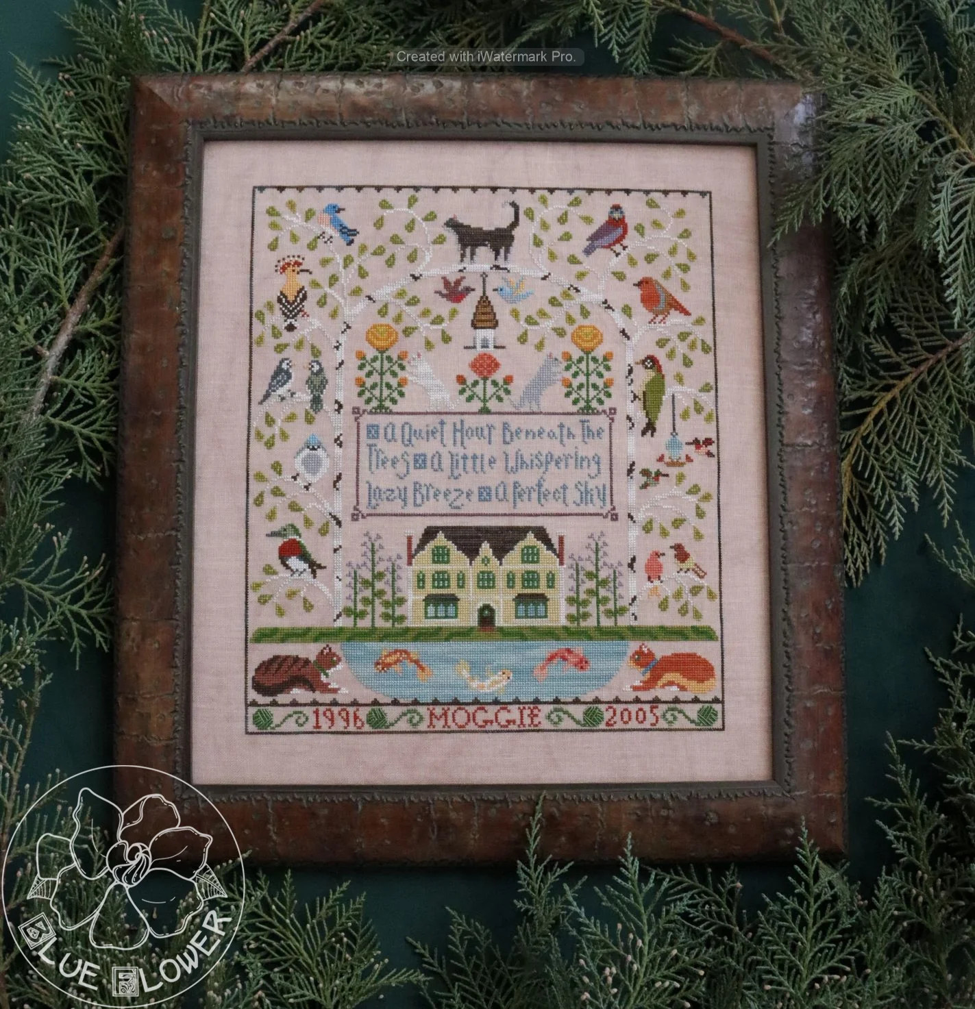 Moggie Manor by The Blue Flower cross stitch pattern