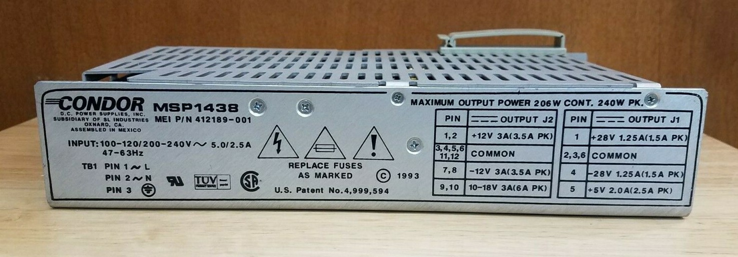 (N) CONDOR MSP1438 POWER SUPPLY  (B831)