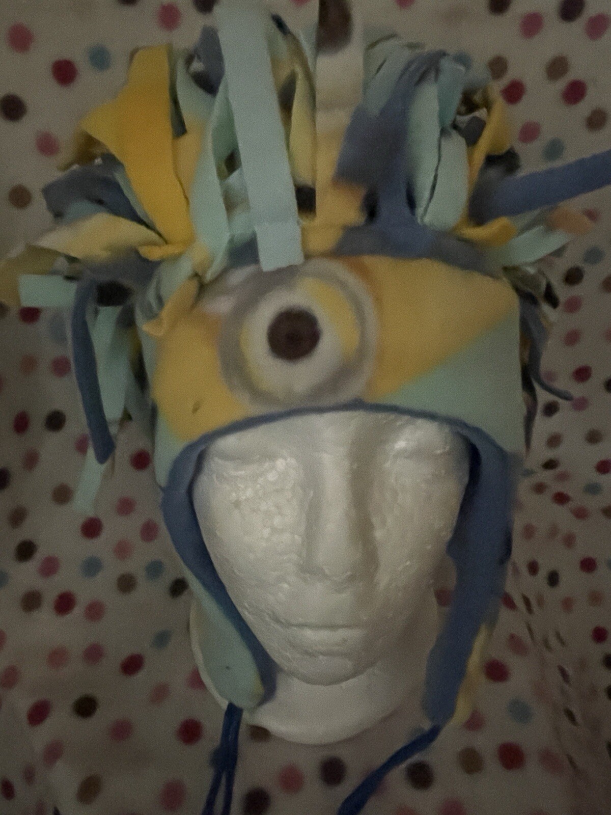 Wild N Crazy MINIONS Printed “hair” Hat. Handmade. Unique 1 Of A Kind! Be Cool!