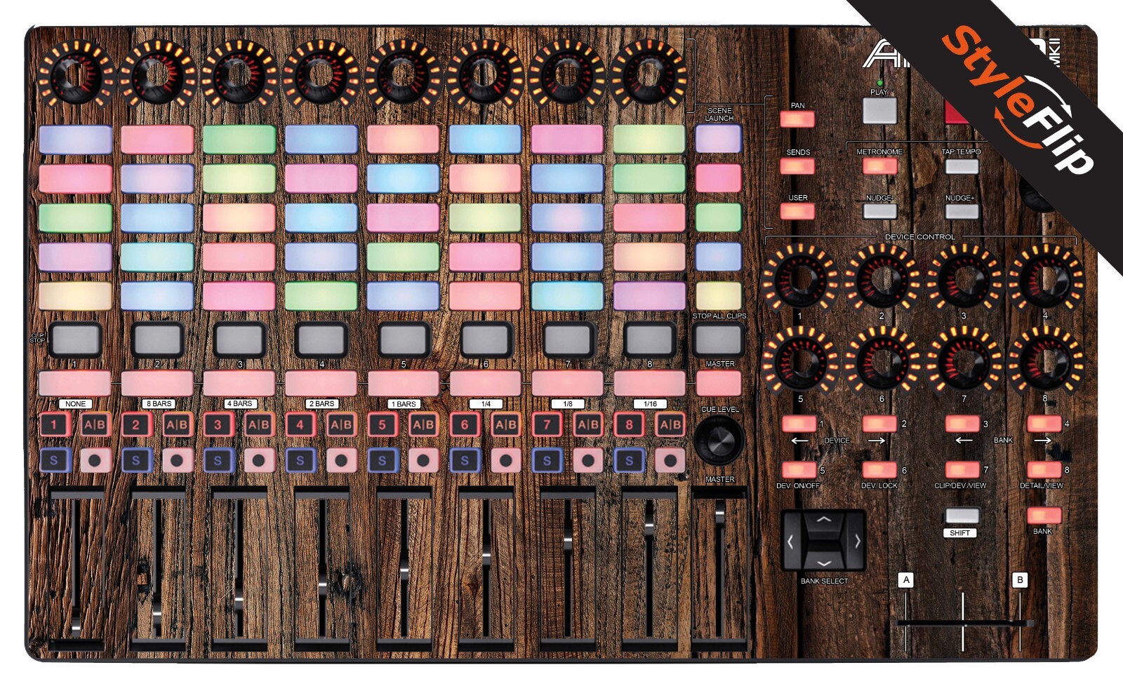Akai APC 40 MK2 | Wood 3 | Protective Decal | StyleFlip Skins