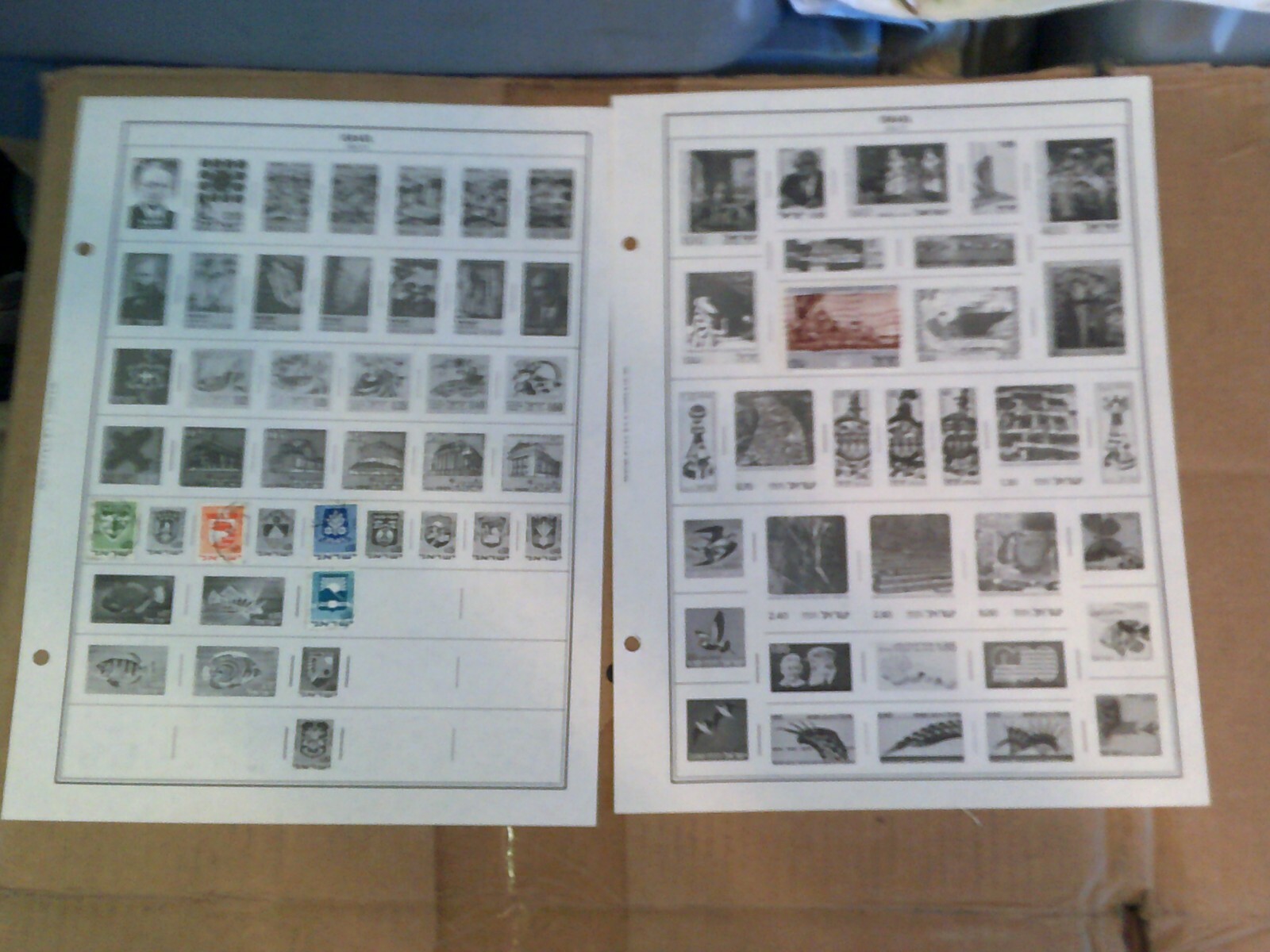 1970 - 1977 Israel Stamp Pages 2 Pages 6 Stamp Lot D-22