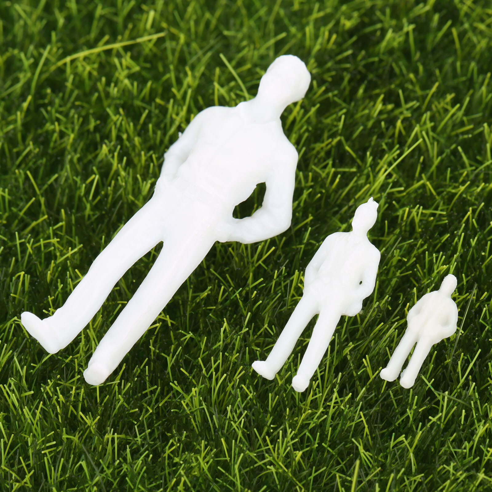 100pcs 1:150 Scale White Unpainted Model Peoples Figures Train Scenery Layout