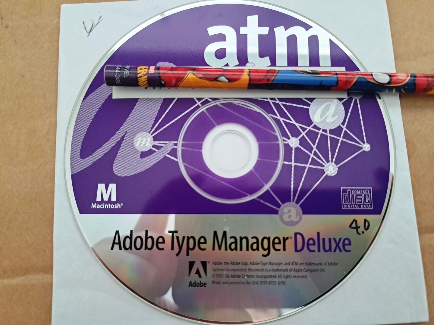Adobe Type Manager Deluxe 4.0 Retail Full Version for Macintosh
