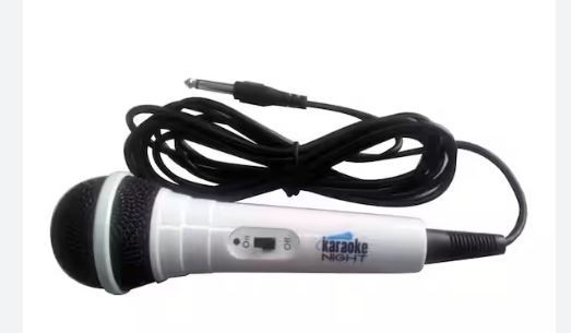 Karaoke Night KN20 Studio Microphone White Detachable 10ft Cord Dynamic Mic New,