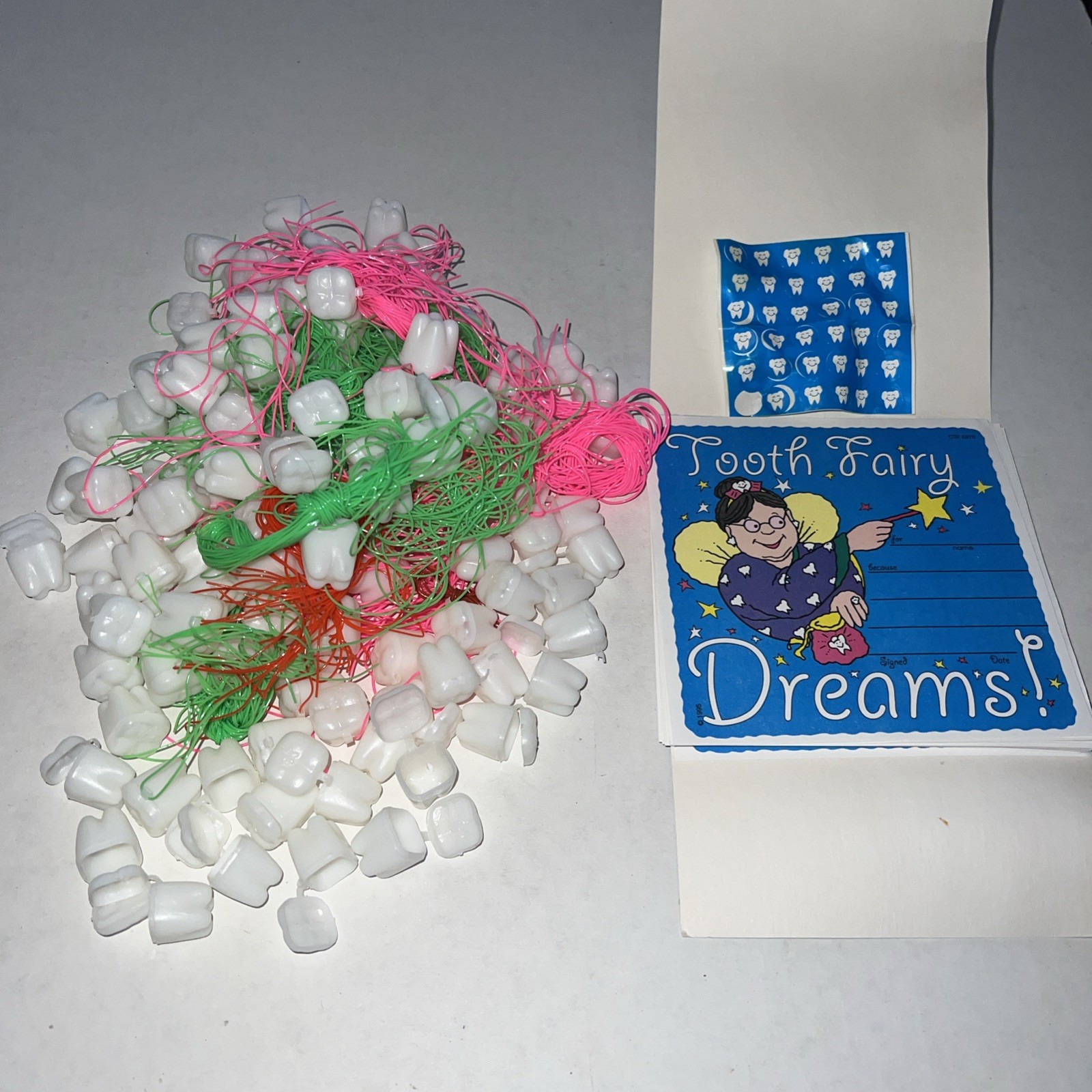 Teacher Supply ~ Plastic Teeth / 150+Tooth Necklaces and 33 Certificates