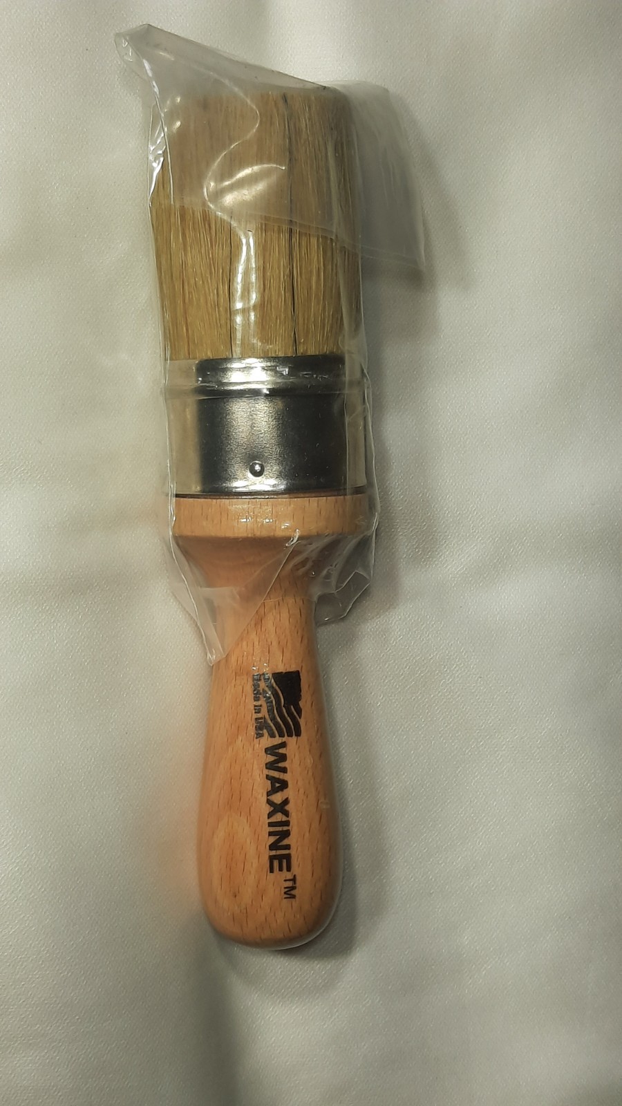 WAXINE or WAXWELL King Chalk And Wax Paint Brush NEW 2" Round Natural Bristles
