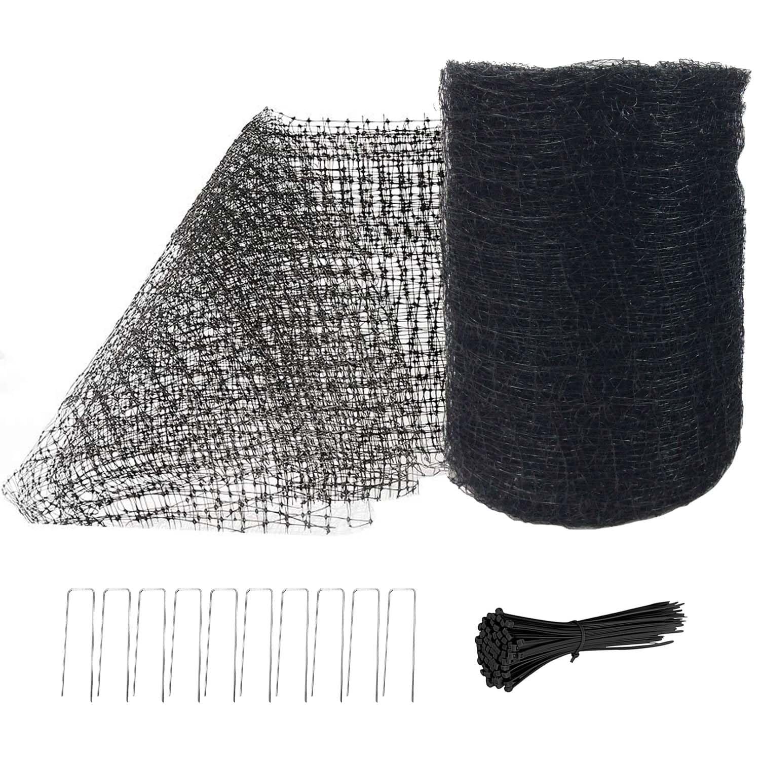 Feitore Deer Fence Netting, 7 x 100 Feet Anti Bird 7 feet x 100 feet, Black