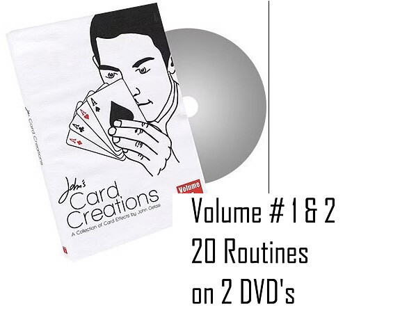 CARD CREATIONS - VOLUME 1 & 2 DVD - BY JOHN GELASI - CARD MAGIC