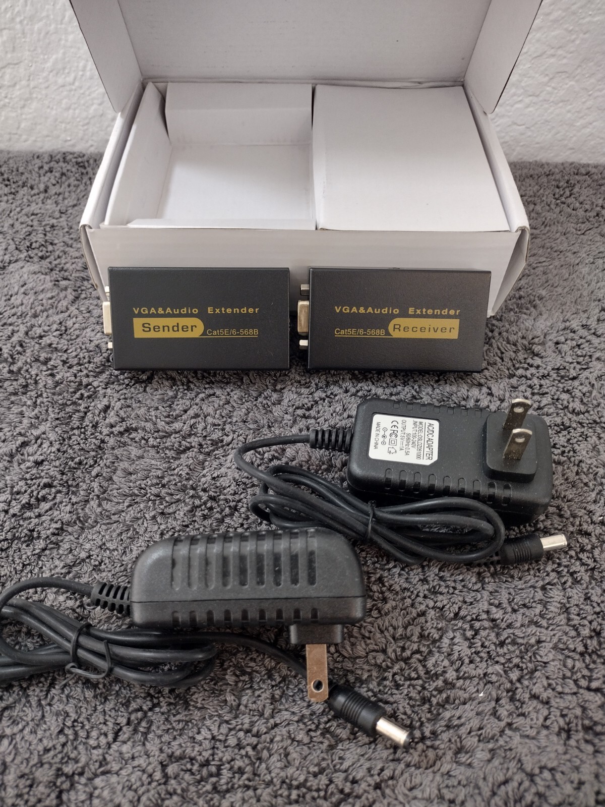 VGA & Audio Extender Cat5E/568B Receiver & Sender New