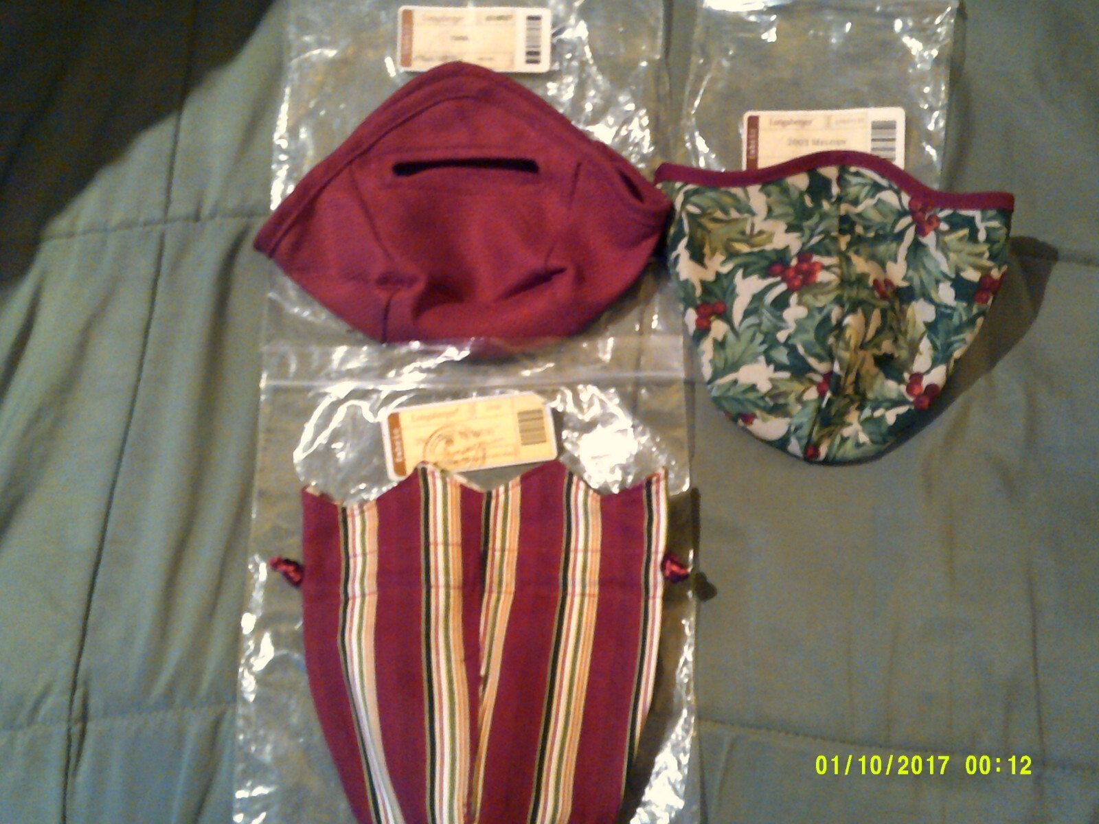 Longaberger CHOOSE TT LINER for 05 TINSEL or 07 PEPPERMINT STRIPE (MELODY SOLD)