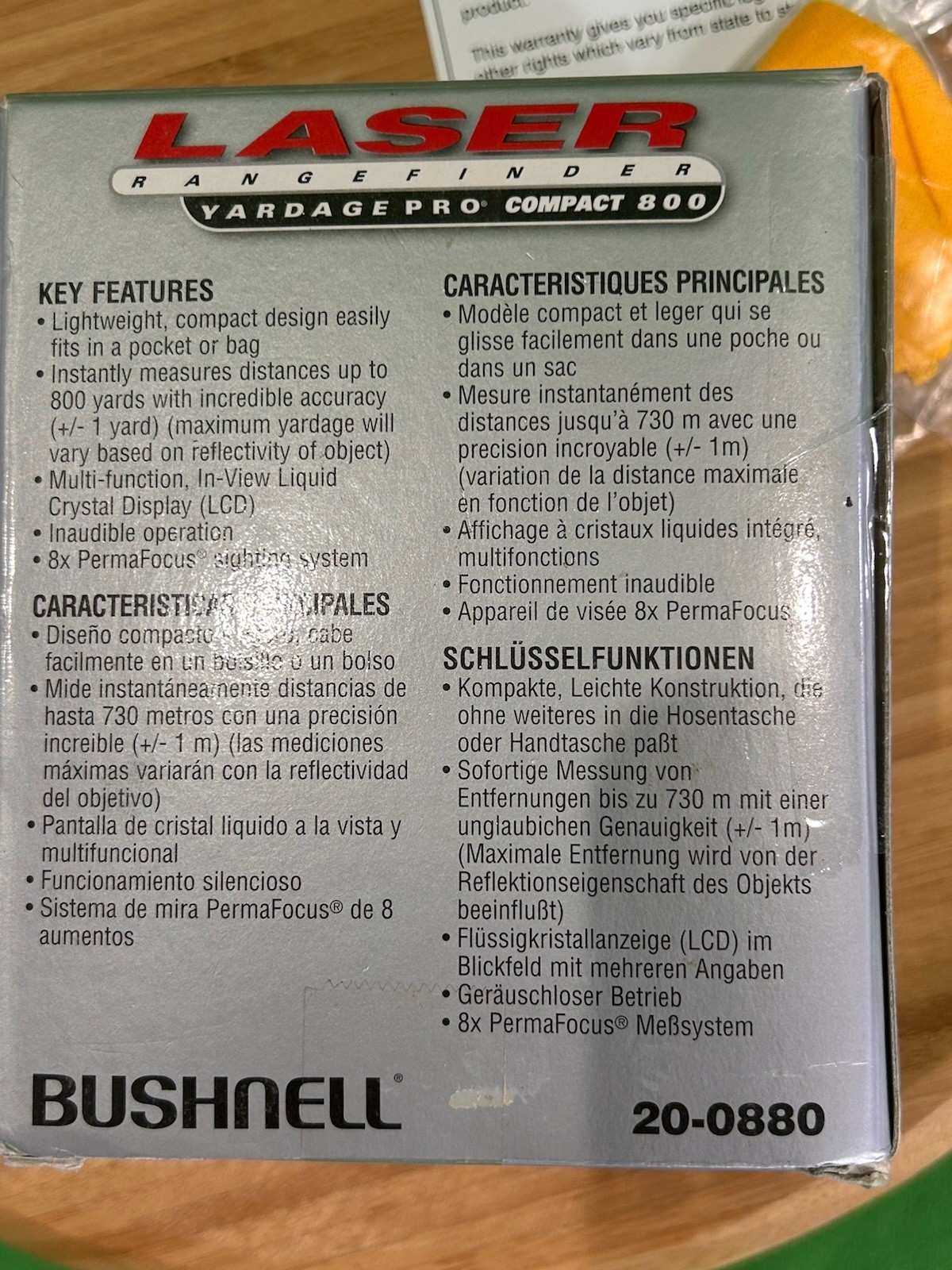 BUSHNELL Yardage Pro 800 LASER RANGEFINDER Tested Good