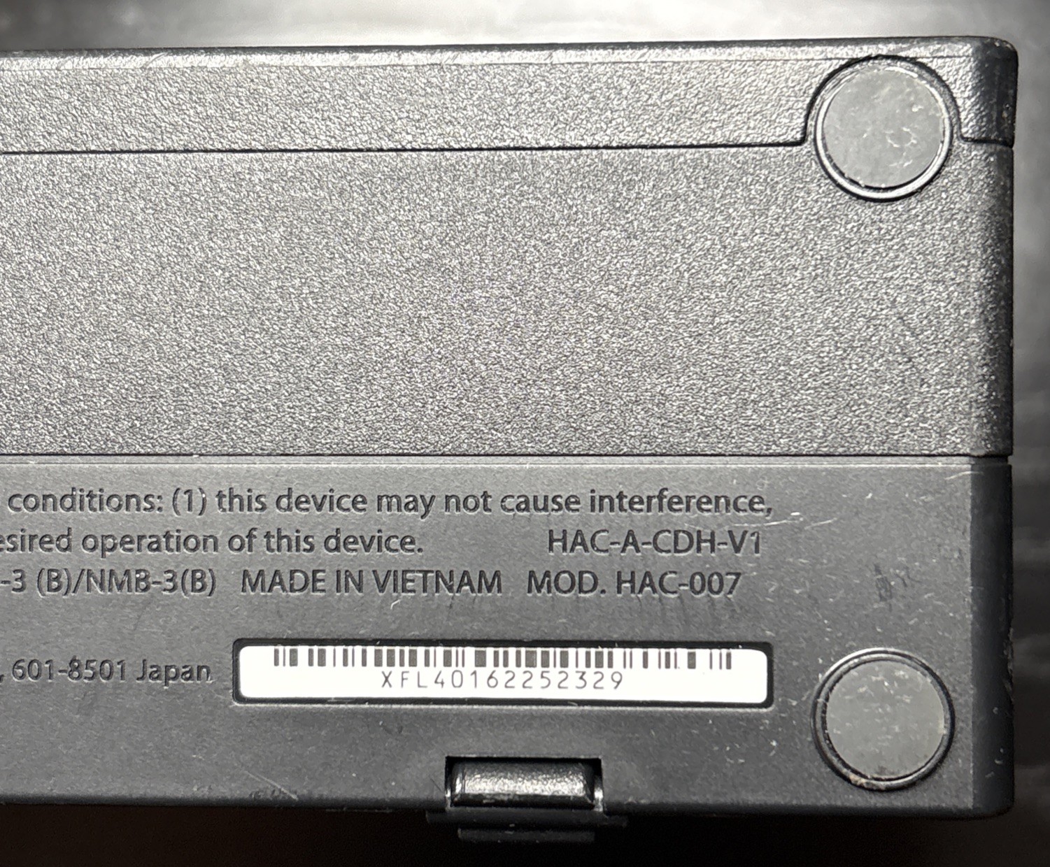 Nintendo Switch HAC-007 Charging Dock Only - Black - Cleaned & Tested Working !!