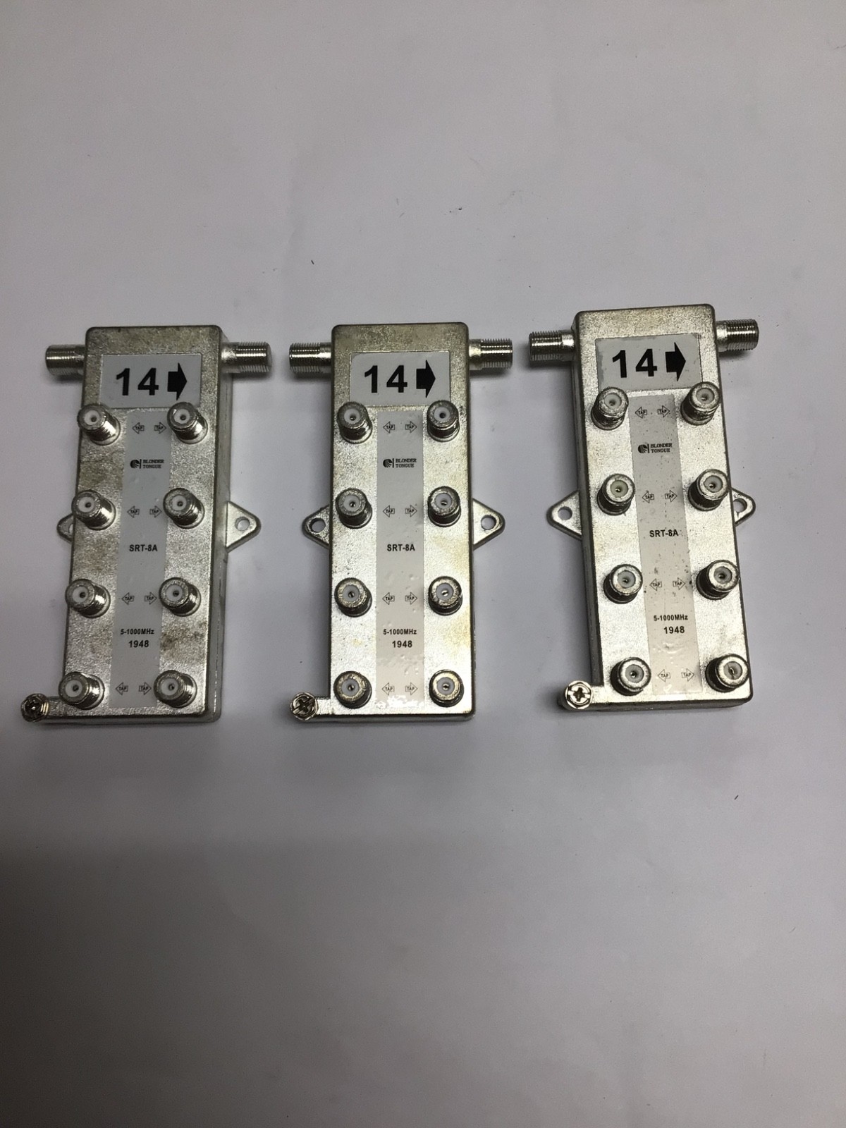 Blonder Tongue SRT-8A-14 1948-14 Directional Tap 8 Output 5-1000MHz Lot of 3