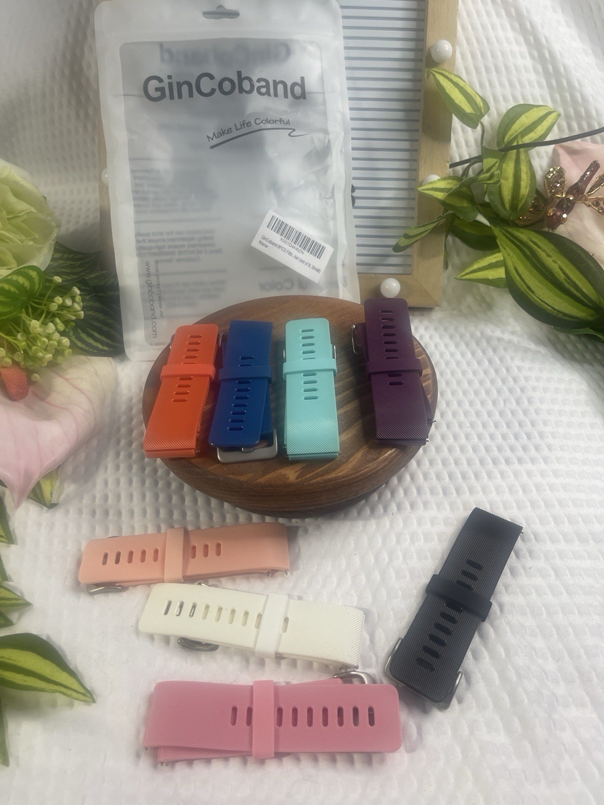 GinCoband Fitbit Bands Set of 8 Small Replacement Watch Bands Multi Color