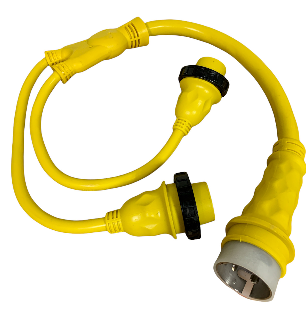 AMP UP 125/250V 50 amp M x 2 30A F Y Marine Splitter Shore Power Boat Adapter