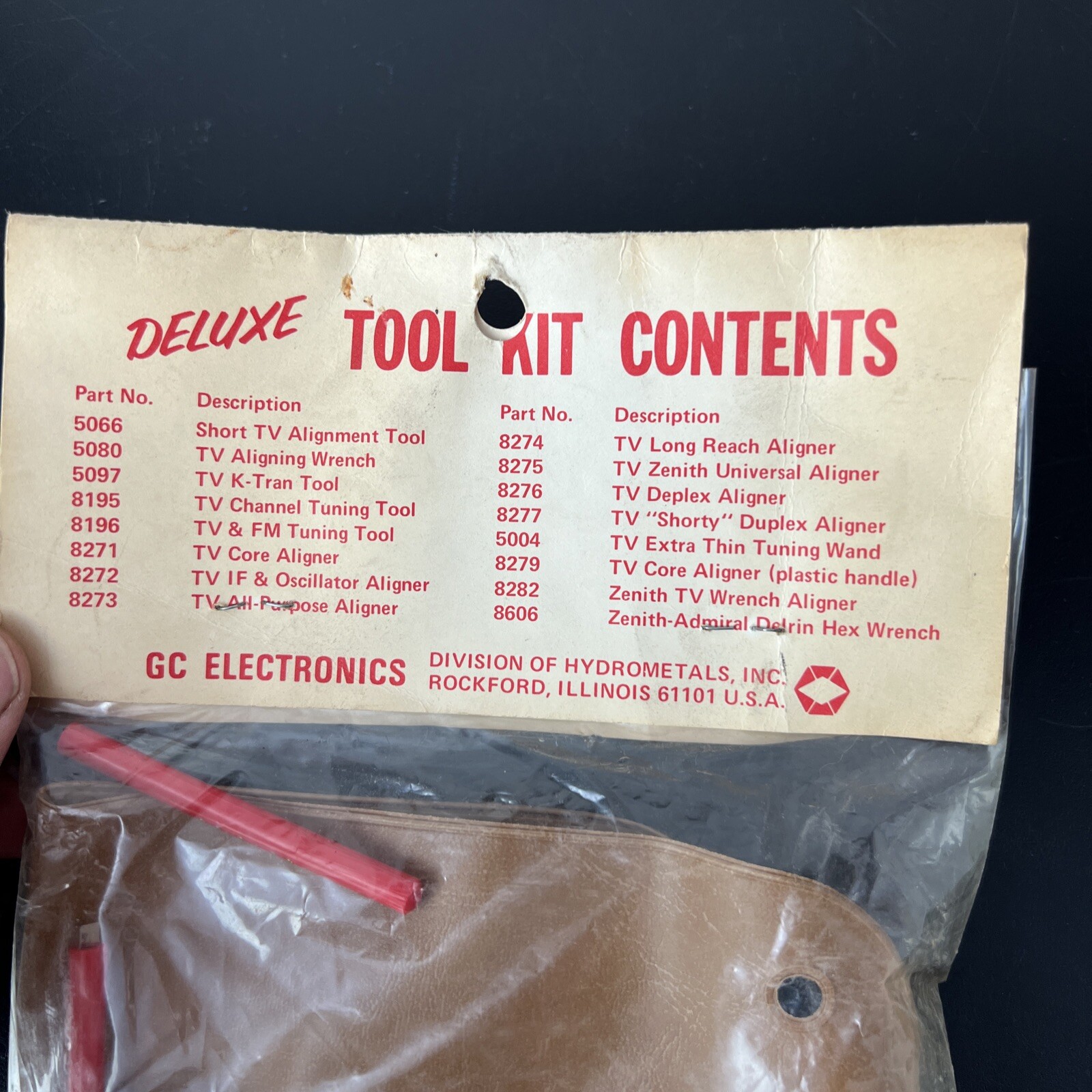 GC Electronics Standard TV Alignment Tool Kit Vintage New Sealed