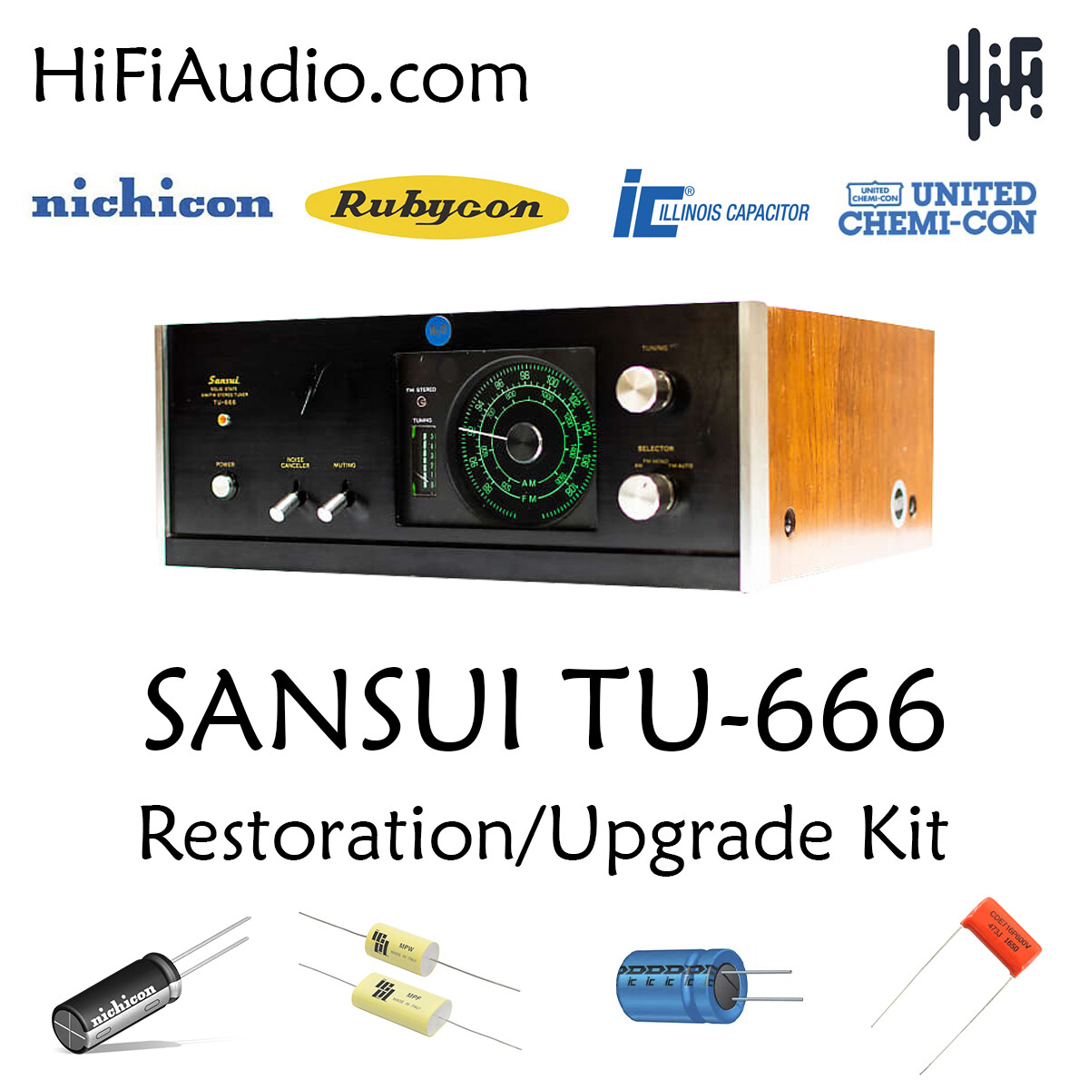 Sansui TU-666 tuner rebuild restoration recap service kit fix repair