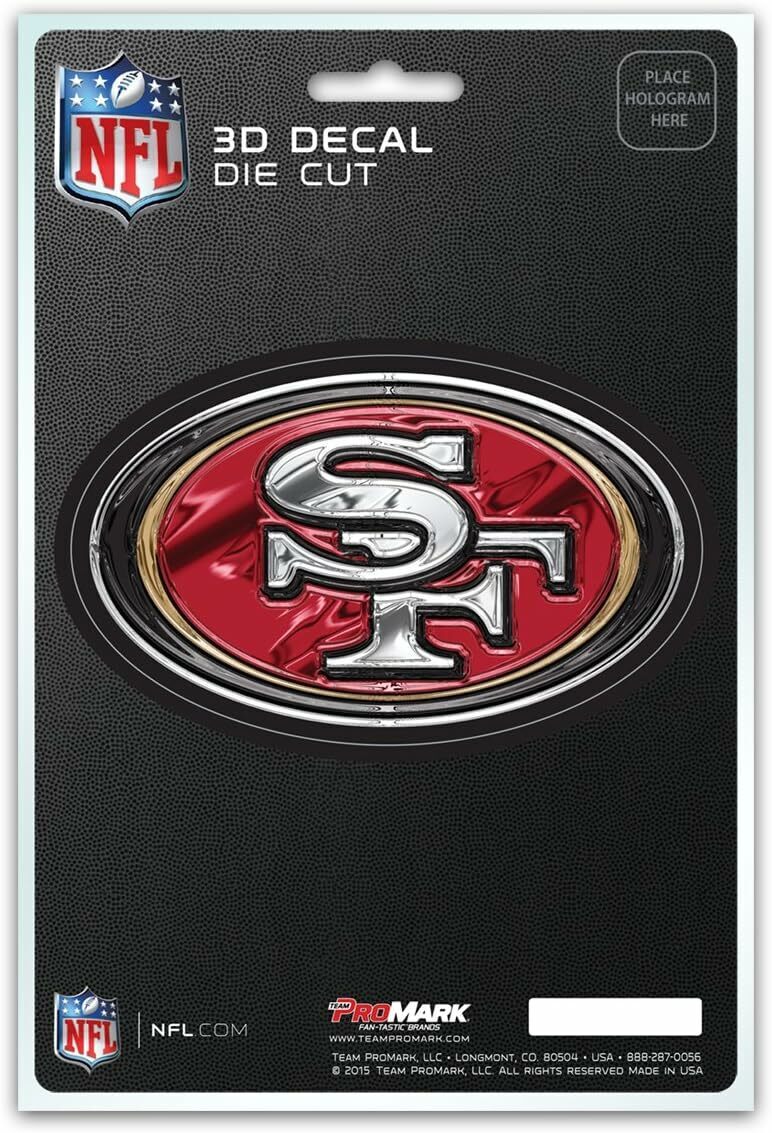 Fanmats 62789 San Francisco 49ers 3D Decal Sticker