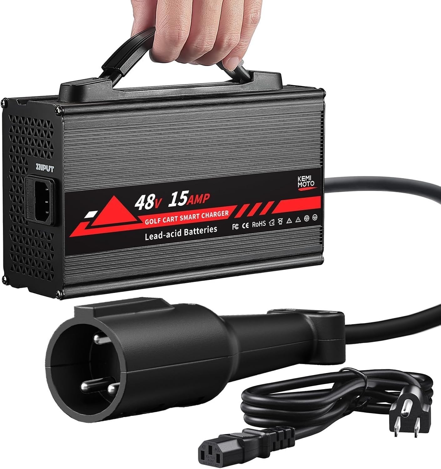 48V Golf Cart Charger for Club Car Precedent/DS 1995-2008, 15A Golf Cart ......