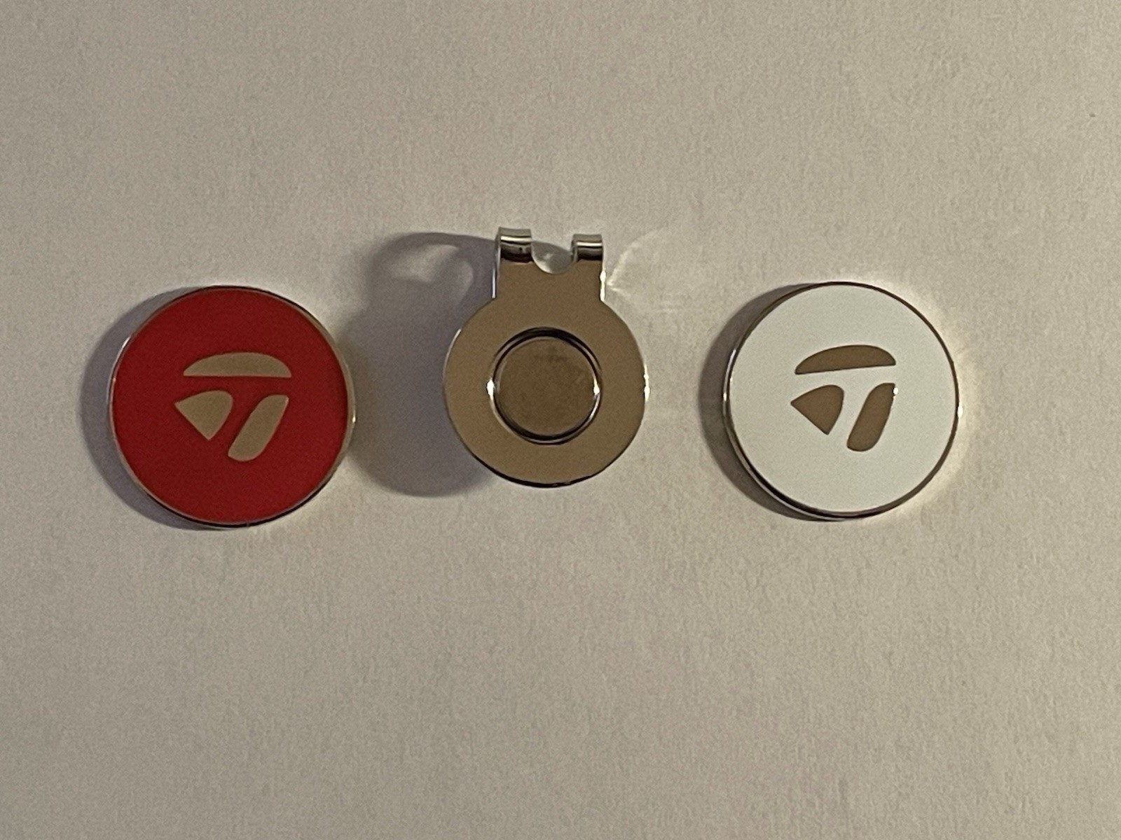(2) TaylorMade 1" Coin Style Golf Markers With Bonus Hat Clip - A Great Deal!