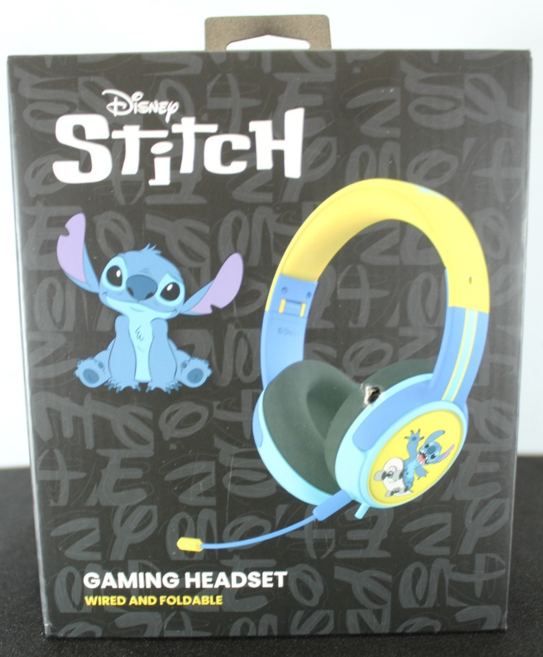 Disney Stitch Gaming Headset Wired and Foldable Blue Yellow Microphone NEW