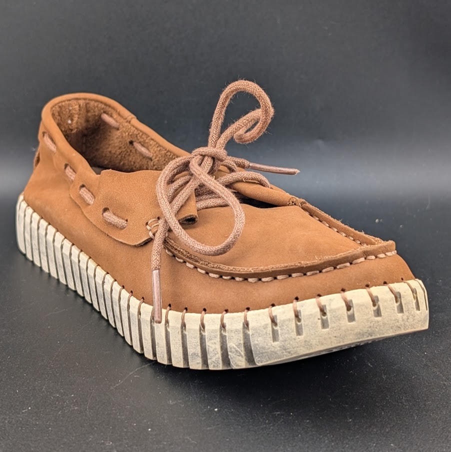 Bernie Mev TW41 Leather Lace Up Comfort Boat Shoe Brown 36 or 37 (5.5-6, 6.5-7)