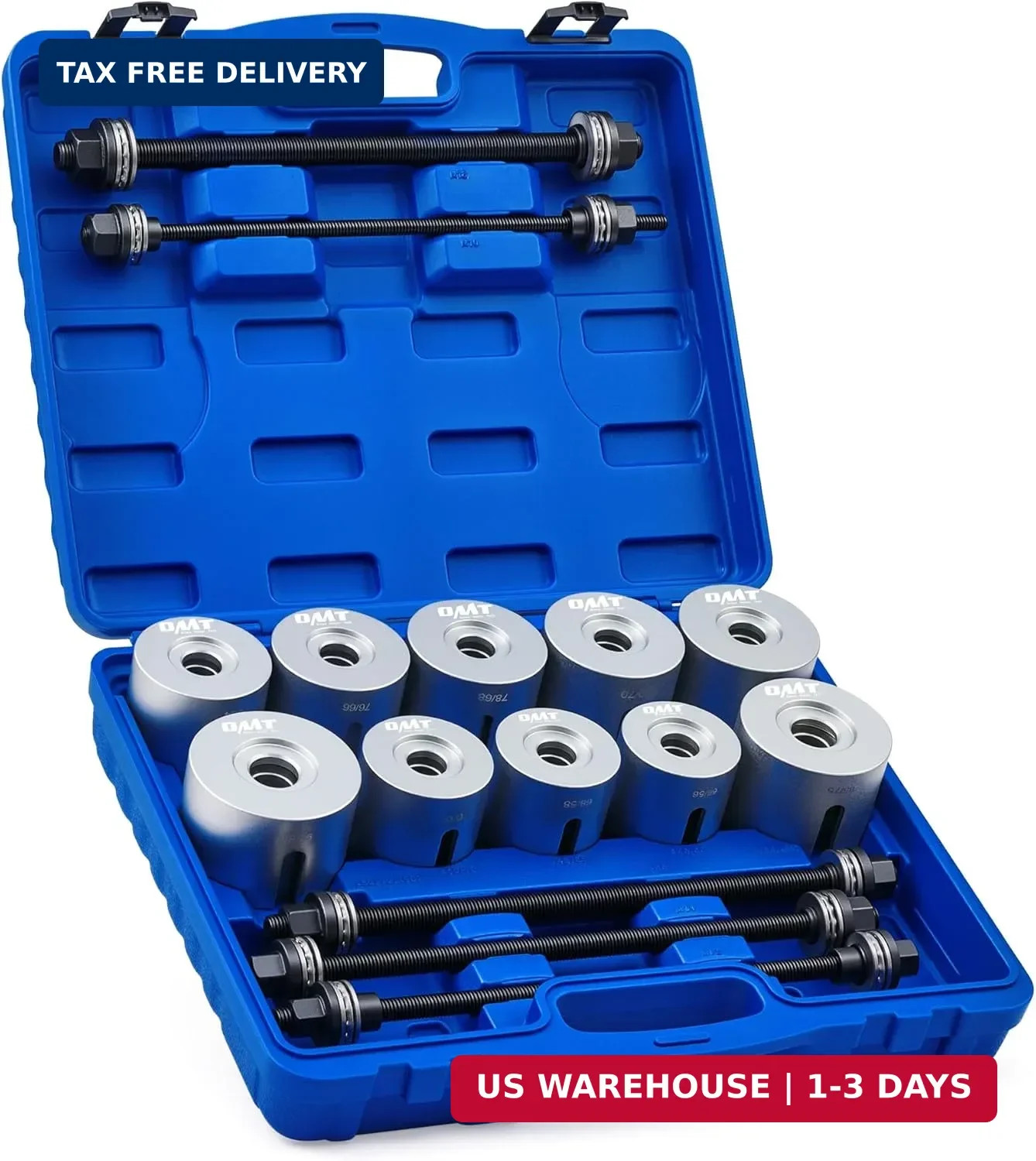 Orion Motor Tech Bushing Press Kit, 27pc Pull and Press Sleeve Kit for Most LCV
