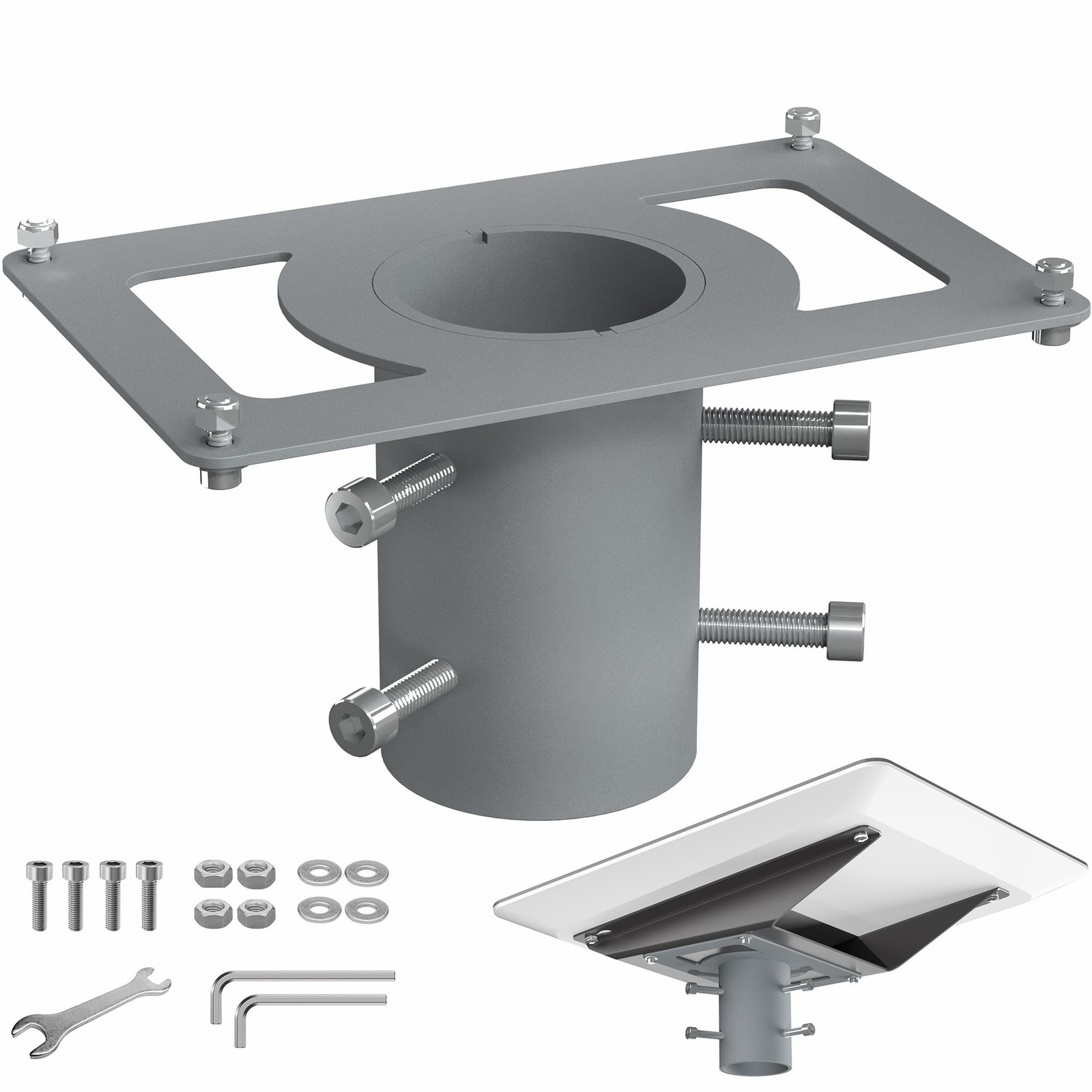 Steel Pole Adapter Designed for Starlink Flat High-Performance Satellite, Mou...