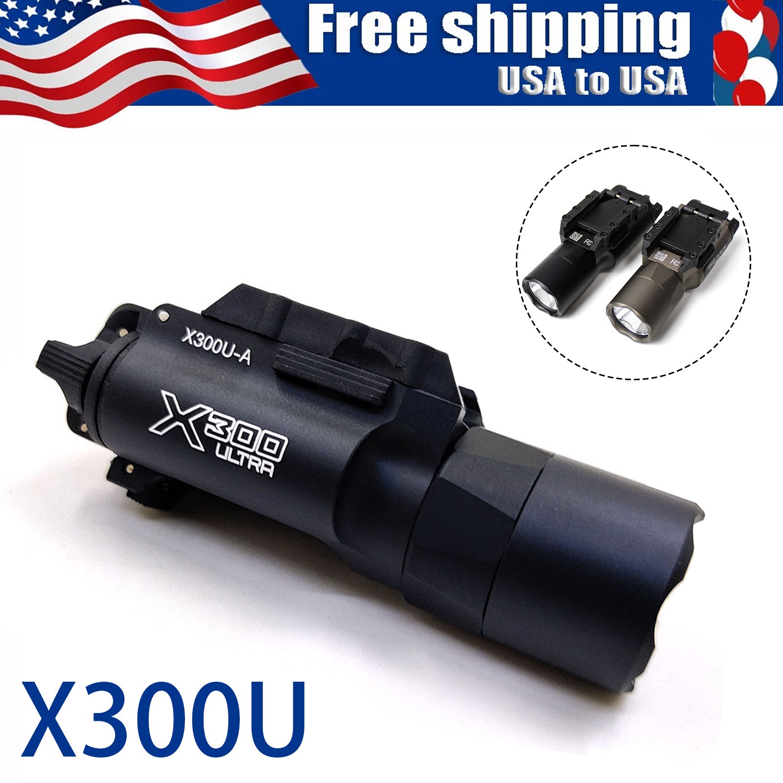 X300 Ultra, X300U -A,LED Weapon Light,500 LM LED Gun Light,20mm Picatinny Rail
