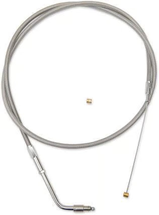 LA Choppers Midnight Braided Throttle Cable Kit - 18in.-20in. Ape LA-8320TH19M