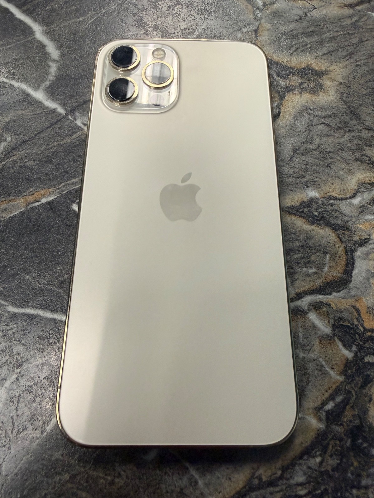 iPhone 12 Pro Max Gold Back Glass Housing Frame Replacement OEM Pull Grade A