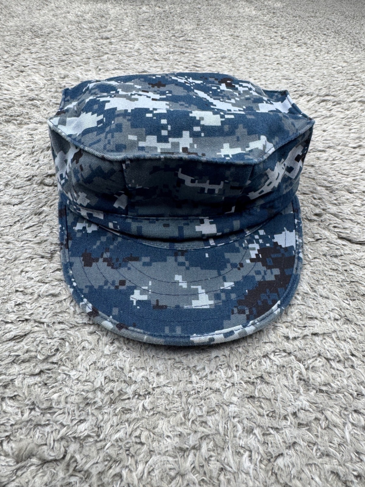 US Navy Hat Military Working Utility Cap Blue Digital Camo Frogman Seal 7 1/4