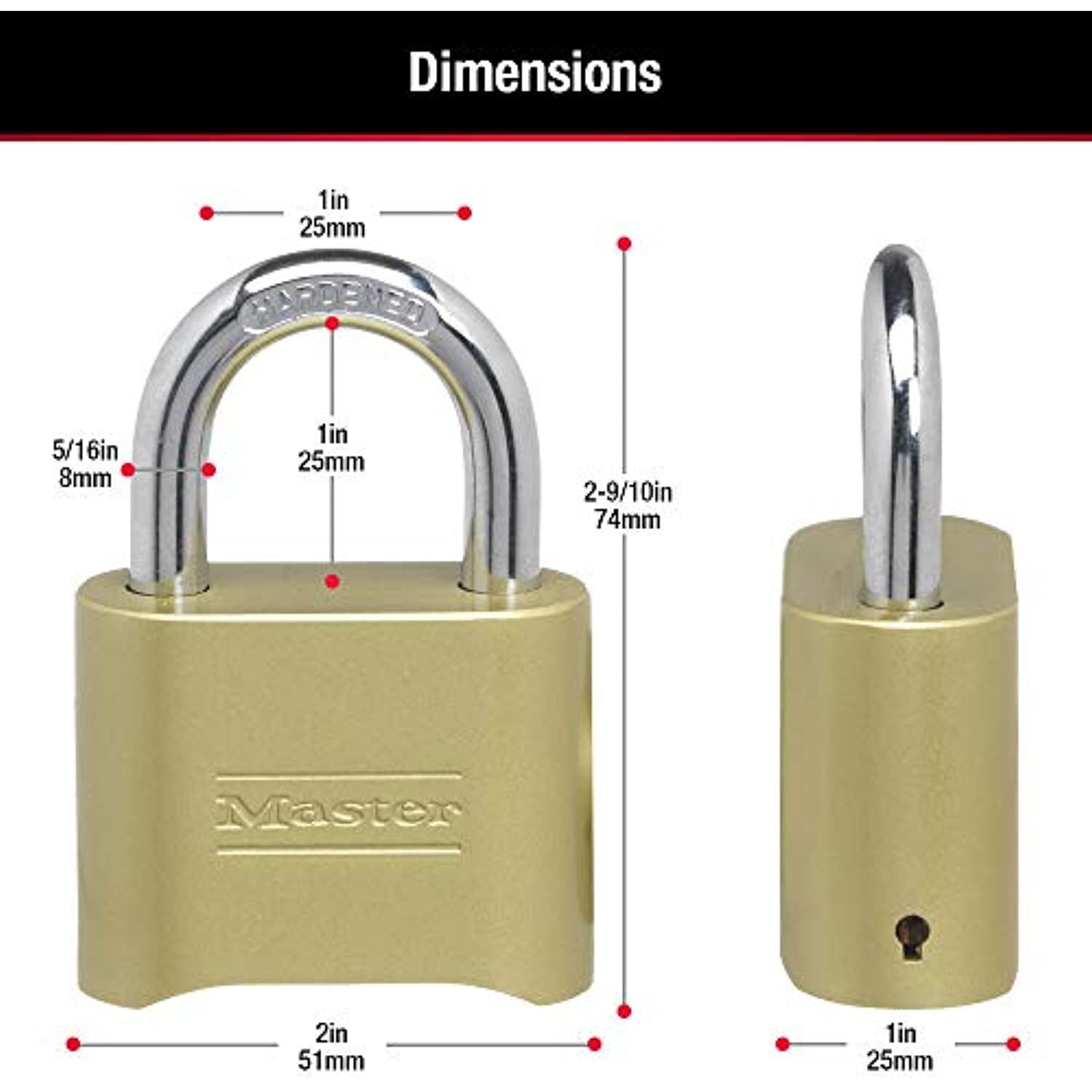 Master Lock Combination Lock, Indoor and Outdoor Padlock, Resettable Combination