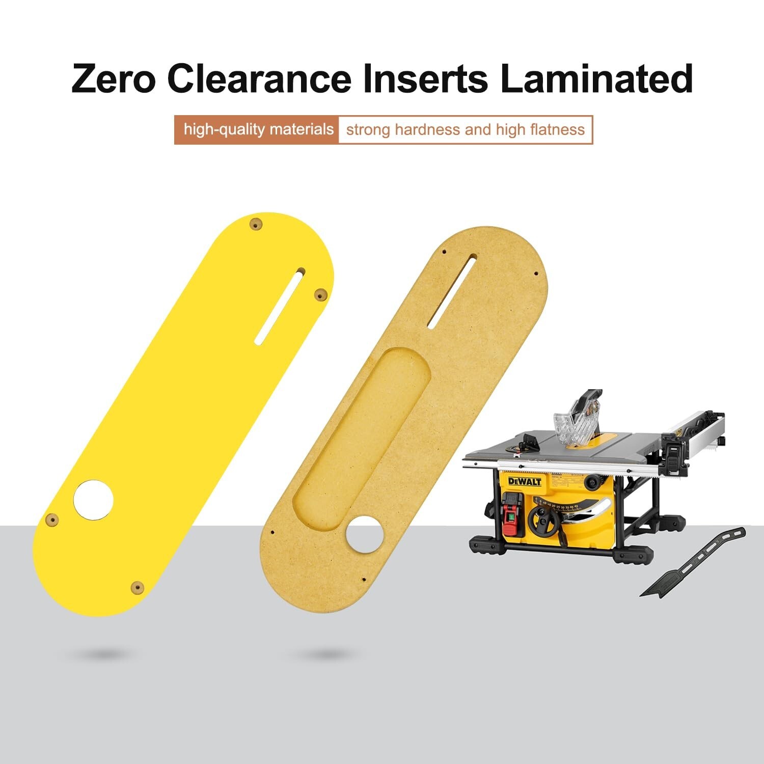 3 Pack Zero Clearance Inserts Laminated Fit for DeWalt DWE7485 DCS7485B, DCS7...