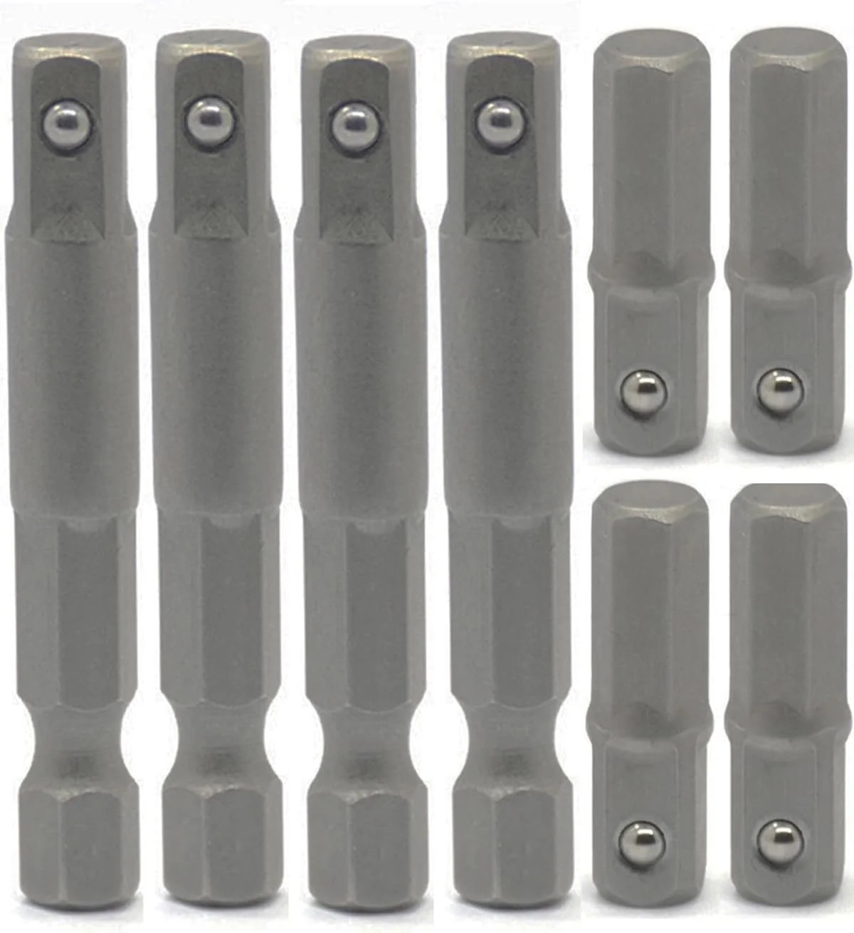 8 Pieces 1/4 Hex to Socket Adapter, 1/4" Square Bit...