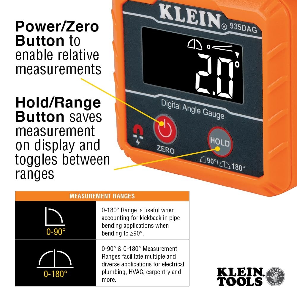 Klein Tools 935DAG Digital Electronic Level and Angle Gauge, Level, Multi