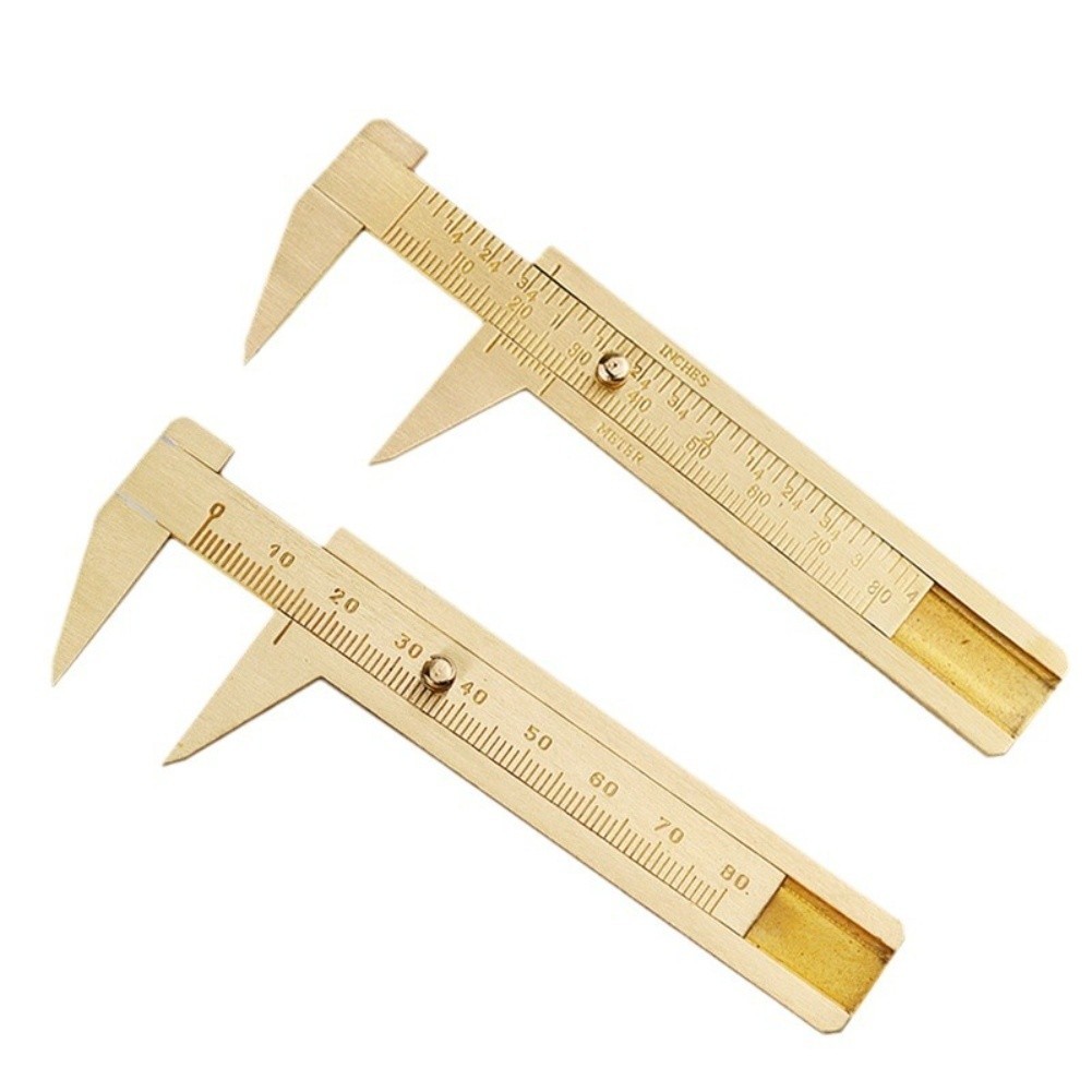 Long-lasting Durability Brass Vernier Caliper Dual Scales In Mm And Inches
