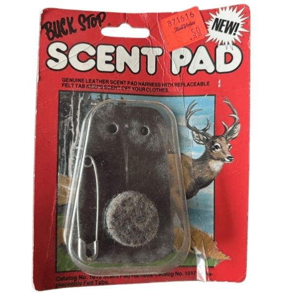 Buck Stop Scent Pad Genuine Leather With Replaceable Felt Tab NOS 1984