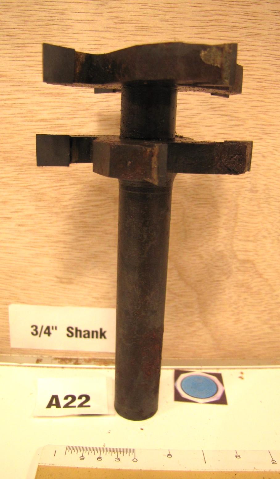 3/4" Shank Router Bit cuts 2 @ 10.7mm slots Carbide tip CNC heavy duty (A20)