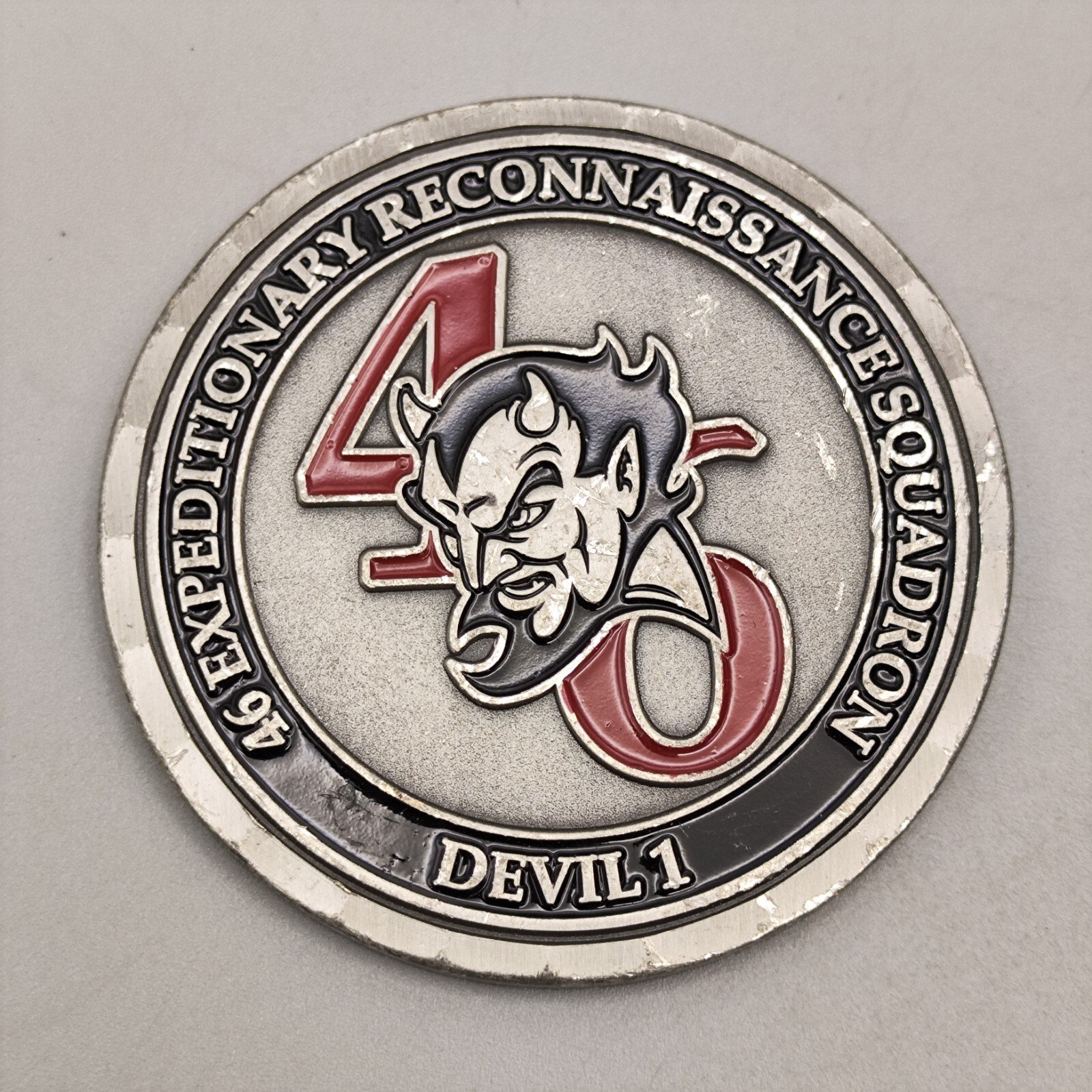 46 Expeditionary Reconnaissance Squadron Devil 1 Challenge Coin