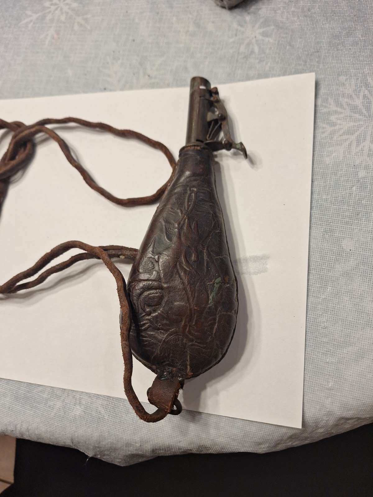 Antique 1800s Shot Flask/Powder Horn