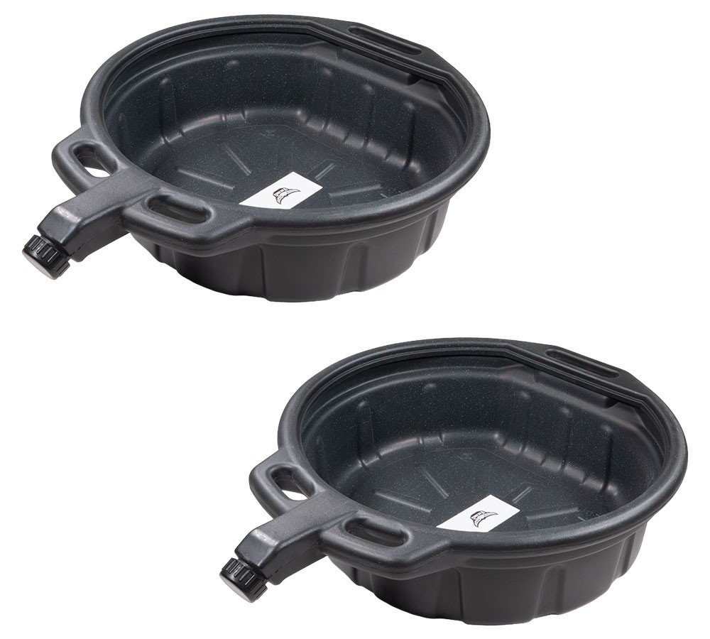 2PK Automotive Large Oil Drain Pan for Changing Oil 4.25Gallon, Spill-proof