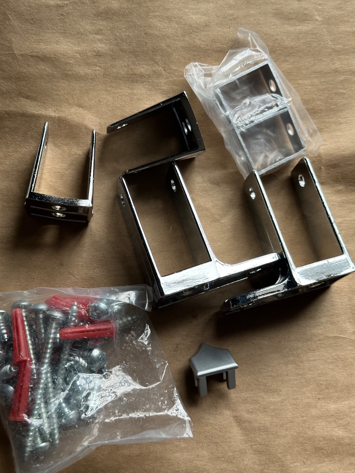 ASI Accurate Partitions 40-8515011 #3 P-Pack H/Con End Panel To Wall Hardware