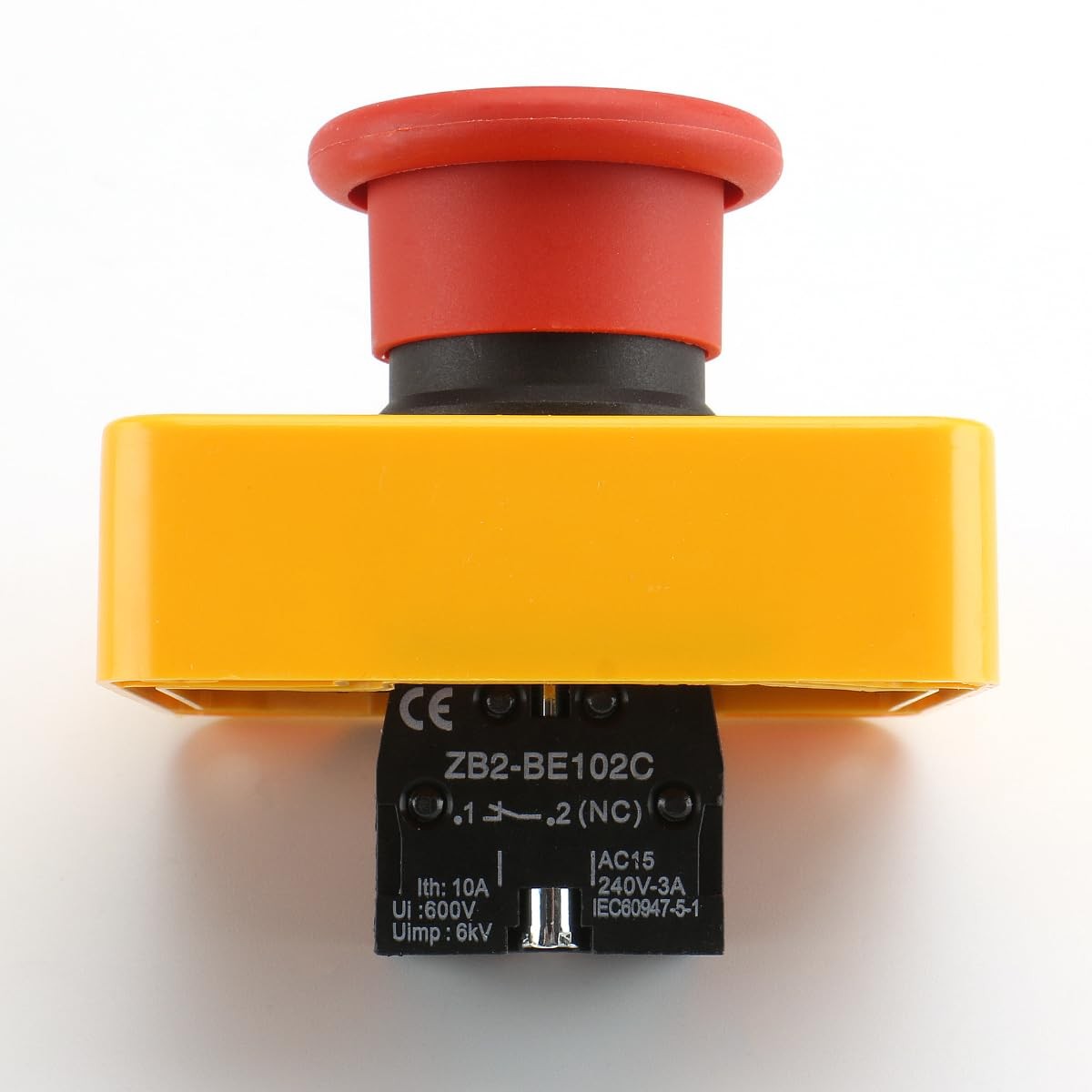 Red Emergency Stop Push Button Switch Momentary Weatherproof 660V with Box