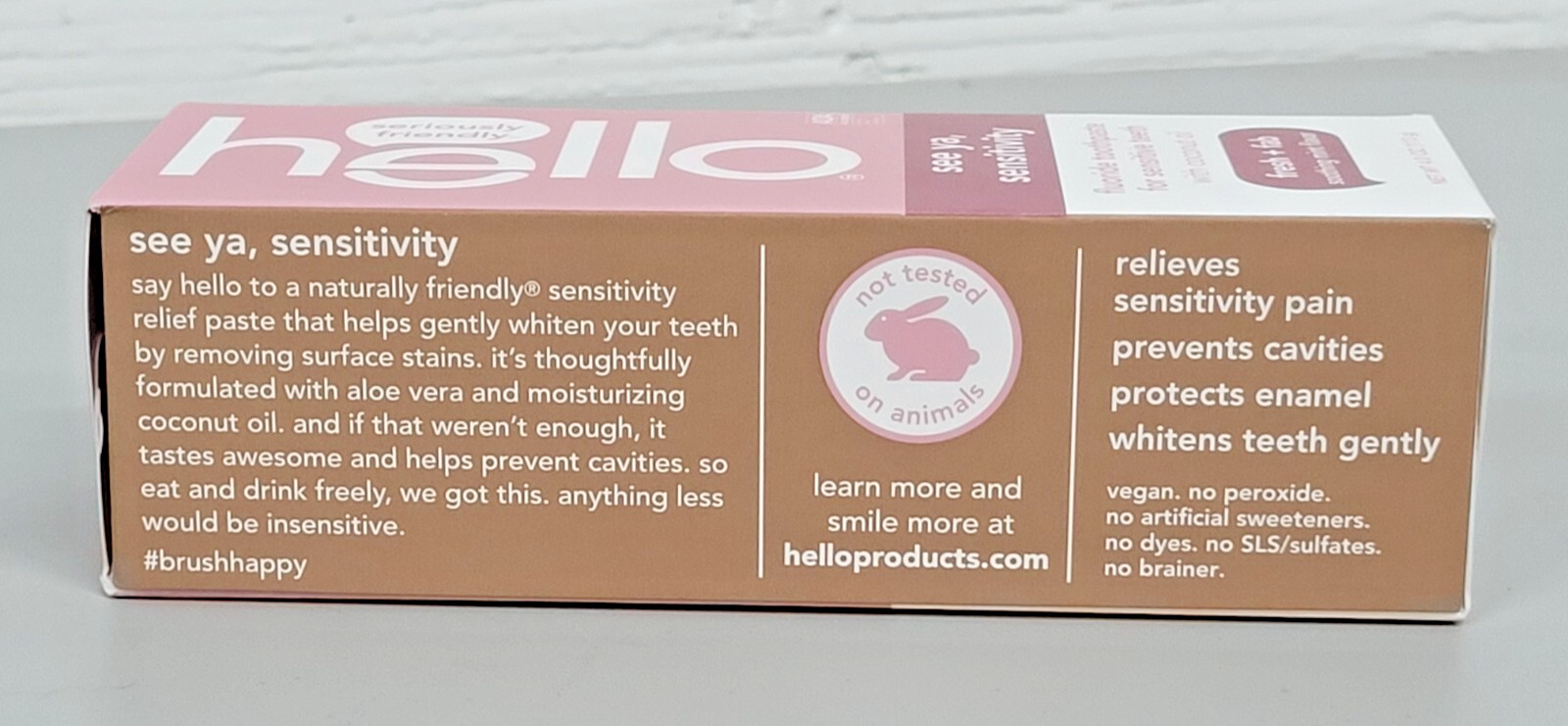 (VEGAN) Hello See Ya Sensitivity Toothpaste w/Fluoride - Sensitive Teeth 2 PACK